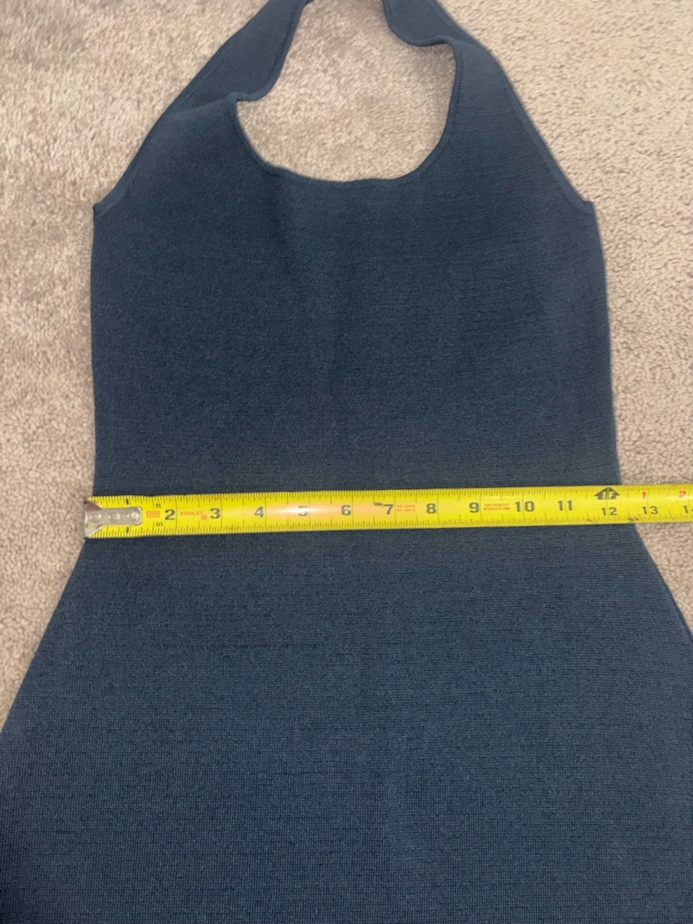 Zara Black Knit Halter Neck Midi Dress size S - Picture 10 of 11